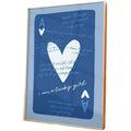 Trendy Blue Wall Art Prints, Lucky Girl Ace Of Hearts Poster, Funky Apartment Decor, Gifts For Besties Family Wall Art,...