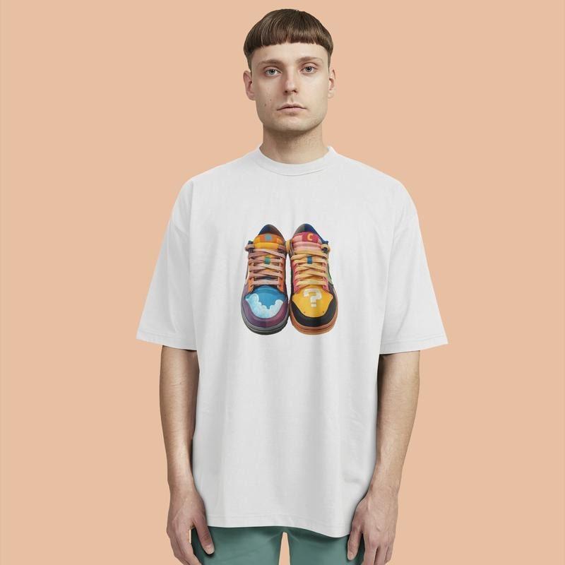Trendy Graphic Sneaker Print Tee: Bold Colors & Streetwear Vibes - Unisex Must-Have! Hoodie, Sweatshirt | GrindPrints.com