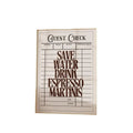 Trendy Guest Check Funny Espresso Martini, Funny Quote For College Dorm Aesthetic Poster, Apartment Bar Cart Decor, Gifts...
