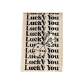 Trendy Lucky You Poster, Trendy Retro Wall Art, Retro Apartment Decor, Chic Black Beige Art, Gifts For Women Sister Art...