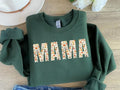 Trendy Mama Leaves Sweatshirt, Cute Mama Crewneck Sweatshirt, Fall Mom Gift, Fall Mama Shirt, Cozy Fall Mama Sweatshirt,...