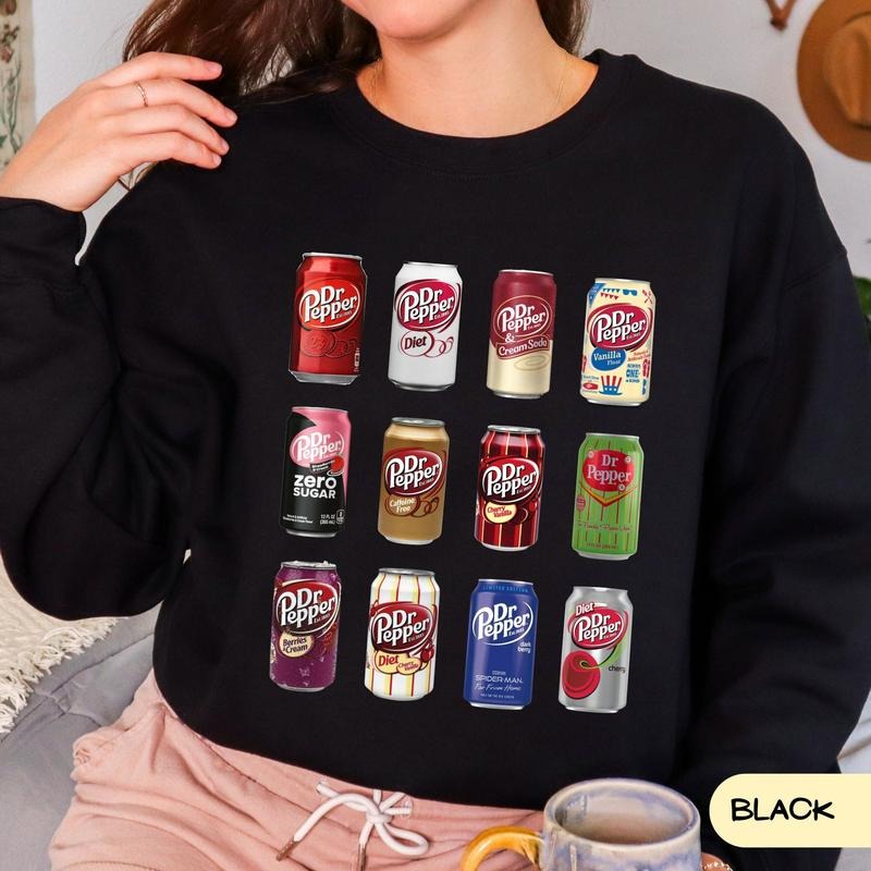 Trendy Pepper Soda Unisex Sweatshirt, Vintage Soda Canned Sweatshirt Comfort Fabric T-Shirts, Hoodie | GrindPrints.com