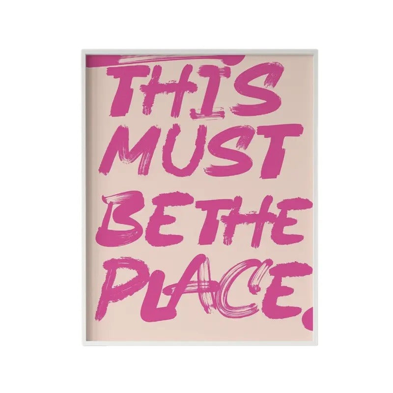 Trendy Pink Poster, College Dorm Decorations, Preppy Art Print, Cool Apartment Decor, Poster Prints No Frame, Gifts For...