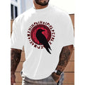 Trendy Plus Size Men's Black Bird Pattern Print T-Shirt - Casual Fashion Tee with Short Sleeve Crew Neck Design, Street...