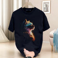 Trendy Printed Cartoon Anime Summer round Neck Short Sleeves T-shirt Summer Cool Feeling Loose Leisure All-Matching Half...