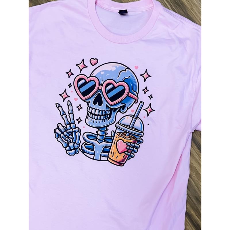 Trendy Skeleton Graphic Top T-Shirts, Hoodie, Sweatshirt | GrindPrints.com