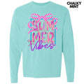 Trendy Summer Vibes Long Sleeve Comfort Colors T-Shirt 'NLB' Hoodie, Sweatshirt | GrindPrints.com