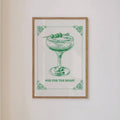 Trendy Wall Art Print, Black And White Retro Poster, One For The Road Bar Cart, Modern Illustration Poster, Home Decor...