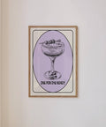 Trendy Wall Art Print, Retro Poster One For The Road, Bar Cart Modern Illustration Large Print, At Home Decor Art, Poster...