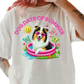 Tri Color Rough Collie Dog Days of Summer Shirt ~ Unisex Apparel Relaxed Fit Printed In The USA Clothing Womenswear...