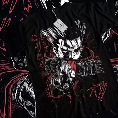 Trigun T-shirt Vash The Stampede Moon Funny COMEDY Anime Manga Gift Black Shirt Hoodie, Sweatshirt | GrindPrints.com
