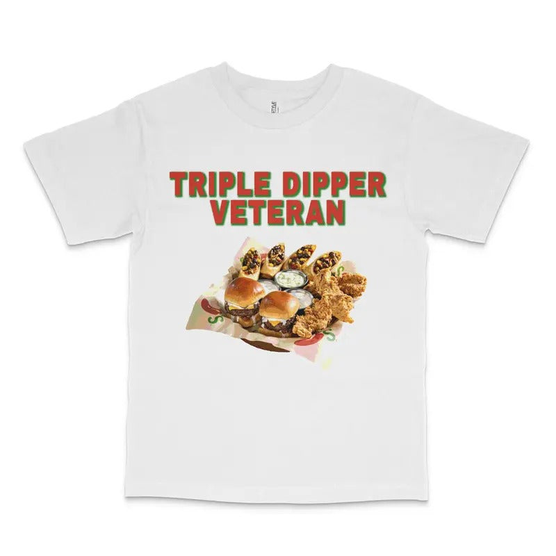 Triple Dipper Veteran Custom Printed T-Shirt Hoodie, Sweatshirt | GrindPrints.com