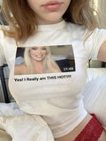 Trisha Paytas Baby Tee Trashy Bimbo Shirt, Iconic Y2K Aesthetic Vintage 90s Baby Tee, Trisha Paytas Crying Trashy Y2K...