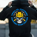 Troll Co Support Blue Colar Workwear T-shirt Sweatshirt Hoodie, Trending Mechanic Unisex Shirt, Back Side Printed Streetwear