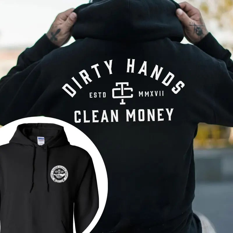 Troll Co Work Hard Dirty Hands Clean Money T-shirt - Crewneck Sweatshirt