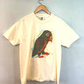Tropical Parrot Hand printed  Woodcut T Shirt Menswear Cotton Top Streetwear Casual Hoodie, Sweatshirt | GrindPrints.com