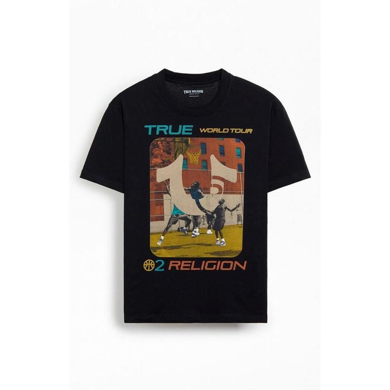 True Religion Men's True Court T-Shirt - Multicolor Hoodie, Sweatshirt | GrindPrints.com