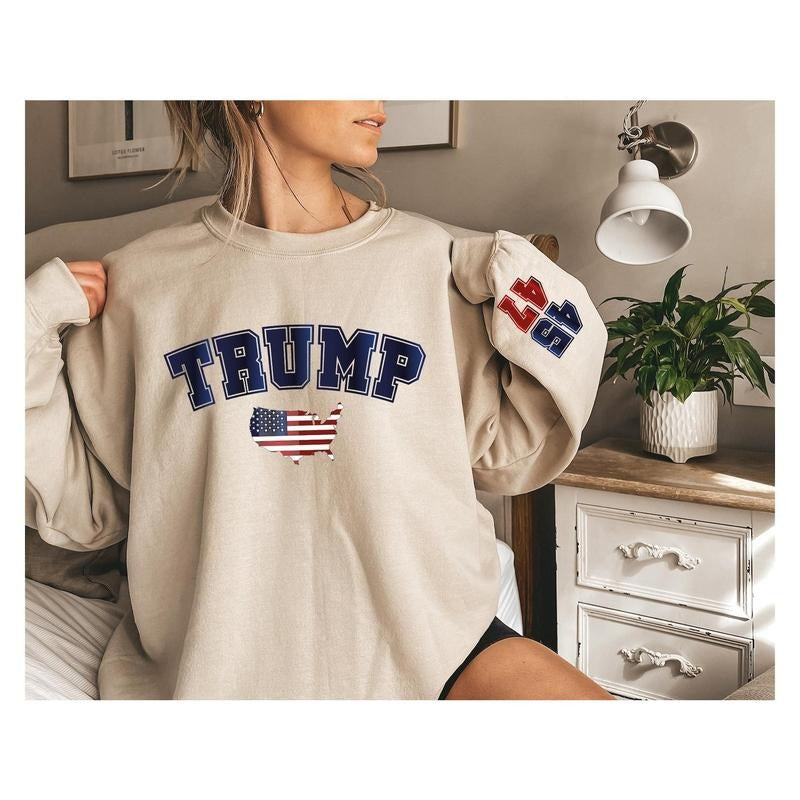 Trum 47 Crewneck Sweatshirt, Trum Train Sweatshirt, Trum 2024, Donal Trum 47th President, Trum Sweater, Awakened...