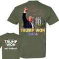 Trum Won 2024 Get Over It 2 Side Shirt, We Won Shirt, Trum 47th President, Trum Won Get Over It, Trum Vance, Republican...