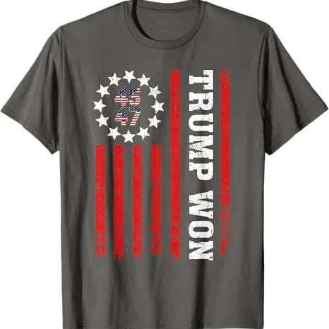 Trum Won Get Over It 2024 T-shirt, Victory Sweatshirt, Patriotic Hoodie for Loyal Trum Supporters, USA Politics Apparel,...