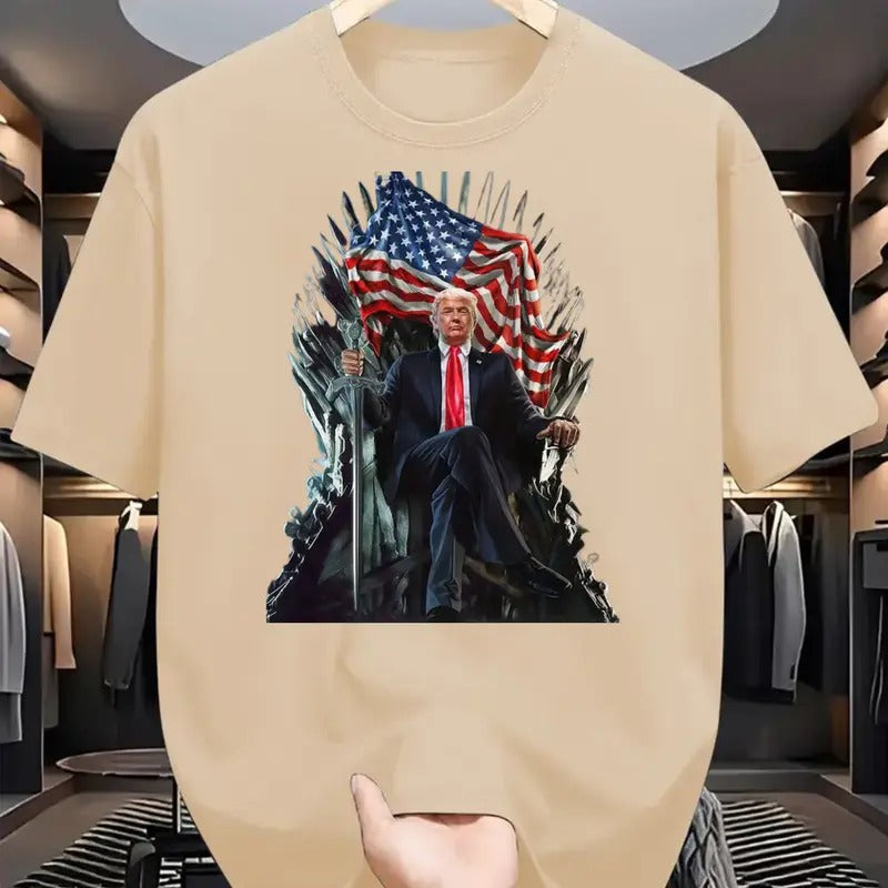 Trummp 47 Iron Throne T-Shirt, Patriotic Graphic Sweatshirt, Unisex Casual Top for Trummp Supporters Hoodie | GrindPrints.com