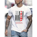 "Trump 2024" graphic print men's crew neck short sleeve cotton T-shirt, casual summer T-shirt for daily wear and vacation...
