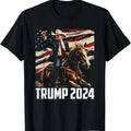 Trump 2024 4th of July Patriotic America Independence Day T-Shirt | Unisex Cotton Tee Gift | Full Size Hoodie, Sweatshirt