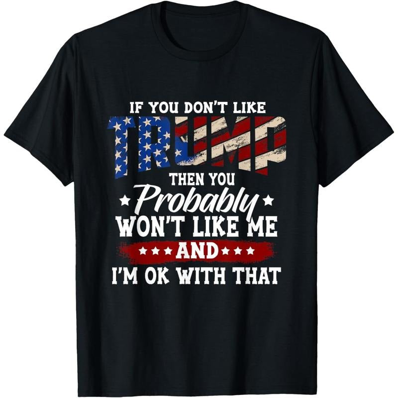 Trump 2024 American Flag 4th of July Trump 2024 T-Shirt made in usa Hoodie, Sweatshirt | GrindPrints.com