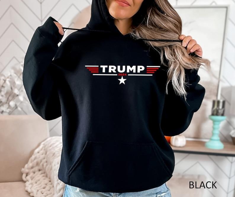 Trump 2024 Hoodie, Trump Wanted For President 2024, Trump Back Again Hoodie Sweatshirt T-Shirts | GrindPrints.com