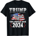 Trump 2024 Take America Back American Flag Trump 2024 T-Shirt made in usa Hoodie, Sweatshirt | GrindPrints.com