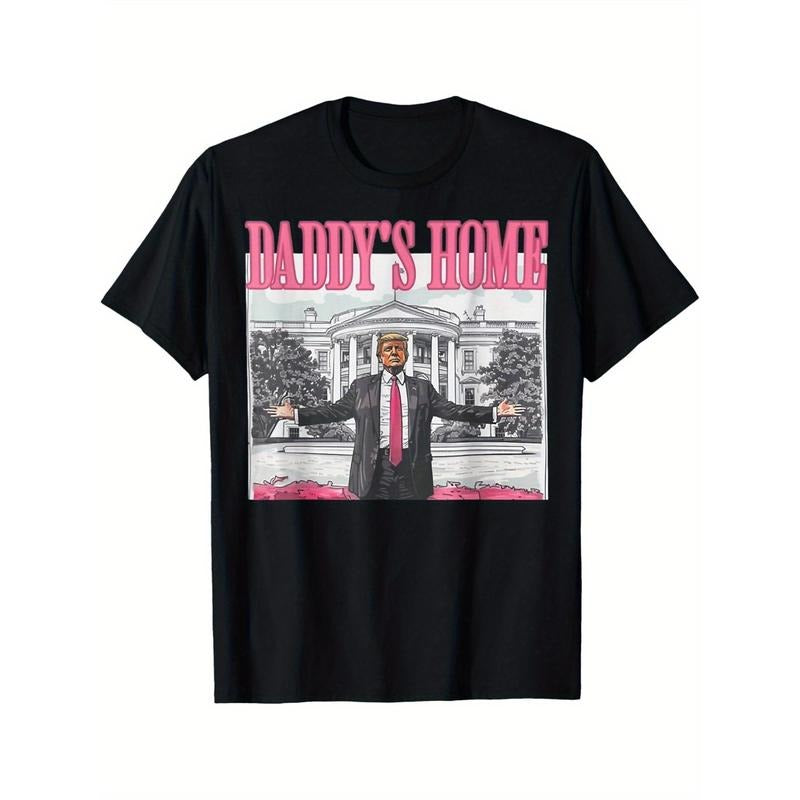 Trump 2024 Take Back America, Daddy's Home Trump Pink 2024 T-shirt made in usa Hoodie, Sweatshirt | GrindPrints.com