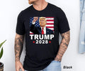 Trump 2028 T-Shirt , Unisex Jersey Tee, Re-Elect Trump 2028 T-Shirt, American Flag Gifts, Red Hot Politics Shirt,...