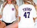 Trump 47 Shirt Back Print, Matching Supporter Tee, Election 2024 T-shirt, Republican Gift Tee, Patriotic Short Sleeve,...