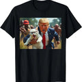 Trump Holding Cat Vote Trump Pets For Trump Vote President T-Shirt | Unisex Cotton Tee Gift | Full Size Hoodie, Sweatshirt