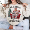 Trump I'll Be Home for Christmas - Humorous Trump Christmas T-Shirt , Funny Christmas Sweatshirt Hoodie | GrindPrints.com