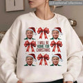 #Trump I'll Be Home for Christmas, 45 47 Meme Trump Christmas T-Shirt , Global Trending Outfits Hoodie, Sweatshirt