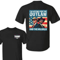Trump I'm Voting For The Outlaw And Hillbilly American Flag Trum Vance Shirt, Western Trump Cowboy You Missed Flag Back...