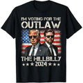 Trump I'm Voting For The Outlaw And The Hillbilly 2024 trump T-Shirt made in usa Hoodie, Sweatshirt | GrindPrints.com