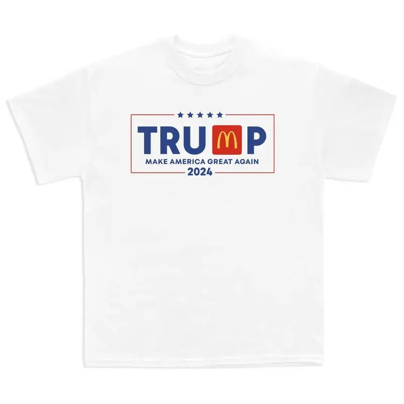 Trump McDonalds Shirt, Trump 2024 Shirt, Trump Vance 2024 MAGA Shirt for Men Women Hoodie, Sweatshirt | GrindPrints.com