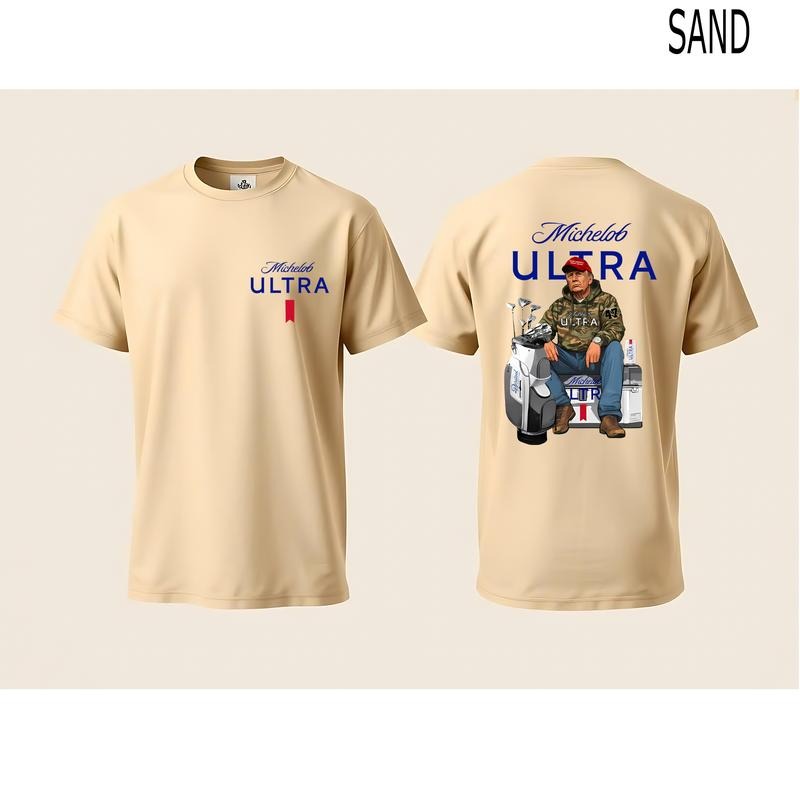 Trump Michelob Ultra Golf Unisex T-shirt, Menswear Michelob Ultra Time Outdoors T-shirt, Golfing Cotton T-shirt unisex...