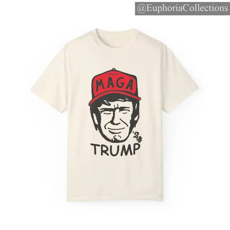 #Trump T-shirt, Vote Trump 2024 Tee, Size up for Oversized Tee , Retro Chic Tee Hoodie, Sweatshirt | GrindPrints.com