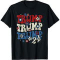 Trump Trump Trump 2024 Retro Groovy T-Shirt made in usa Hoodie, Sweatshirt | GrindPrints.com