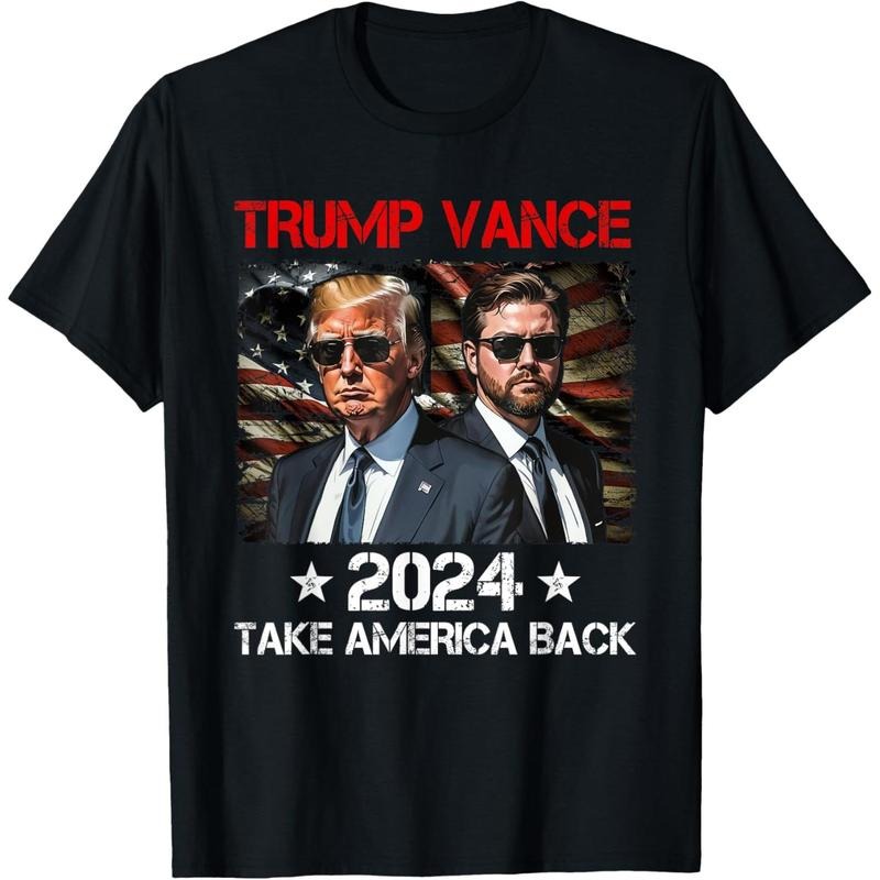 Trump Vance 2024 Donald Trump J.D. Vance Take America Back T-Shirt made in usa Hoodie, Sweatshirt | GrindPrints.com