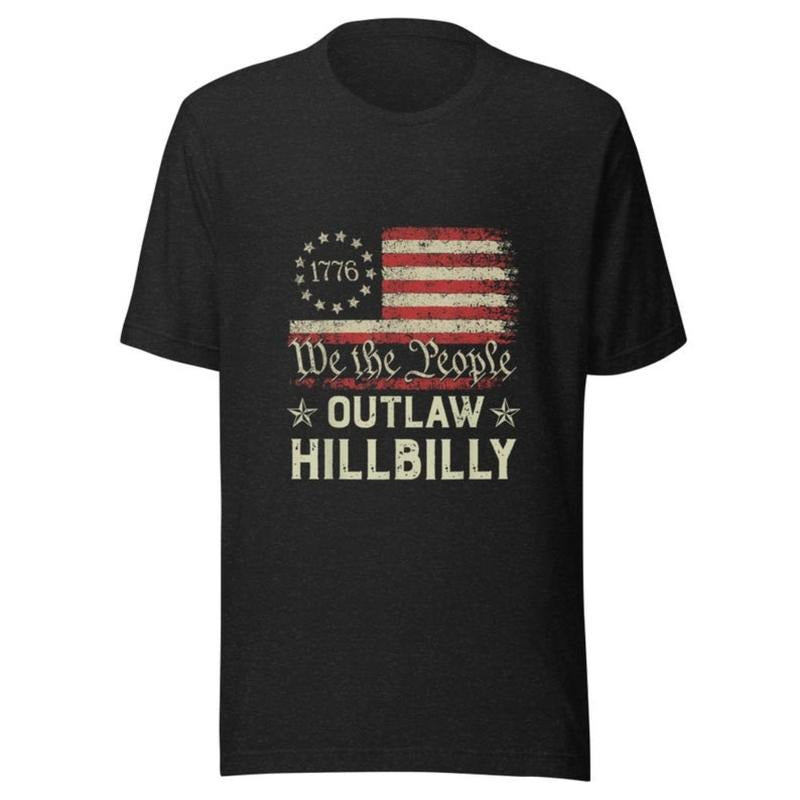 Trump Vance 2024 J.D. Vance Outlaw Hillbilly T-Shirt made in usa Hoodie, Sweatshirt | GrindPrints.com