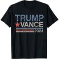Trump Vance 2024 Retro Stripe Trump JD Vance T-Shirt made in usa Hoodie, Sweatshirt | GrindPrints.com