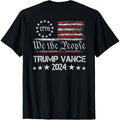 Trump Vance 2024 Retro Stripe Trump JD Vance (On Back) T-Shirt made in usa Hoodie, Sweatshirt | GrindPrints.com