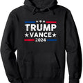 Trump Vance 2024 US Flag Vintage - Election President 2024 Hoodie | Unisex Hooded Sweatshirt T-Shirts | GrindPrints.com