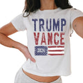 Trump Vance Baby Tee, American Flag Baby Tee, Pro America Baby Tee, Trump Casual Comfort Hoodie, Sweatshirt | GrindPrints.com