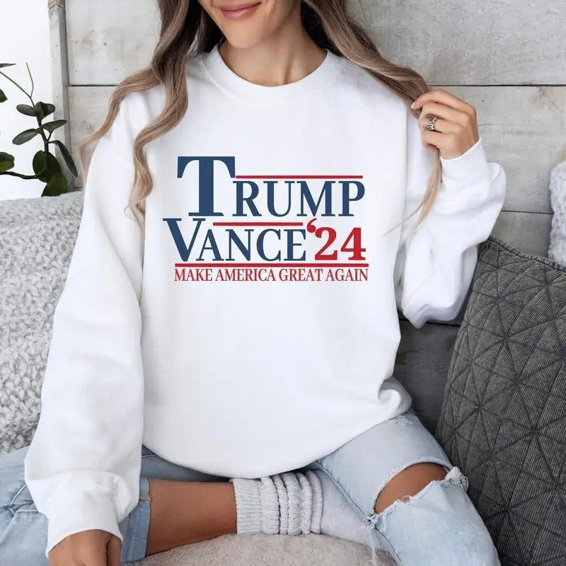 Trump Vance Sweatshirt, Trump Vance 2024 Hoodie for her him, Conservative Shirt, Patriotic Tee, Donald Trump Election...