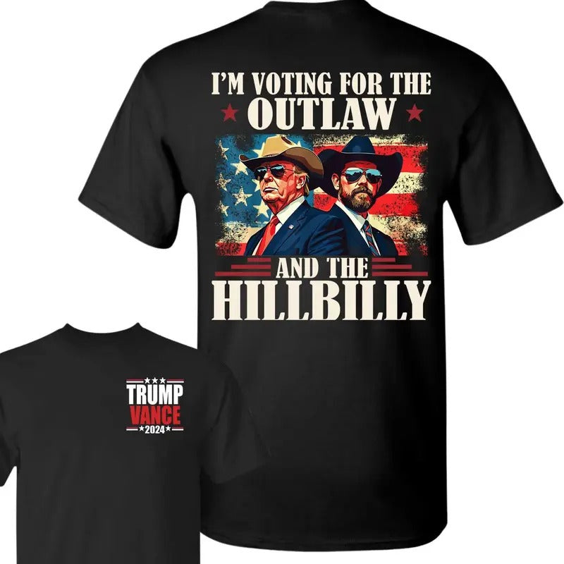 Trump Vance Outlaw Hillbilly 2024 Shirt Trump Vance Cowboy Shirt Dream Team You Missed Election Stand Trump Shirt MAGA All Size T-Shirts, Hoodie, Sweatshirt